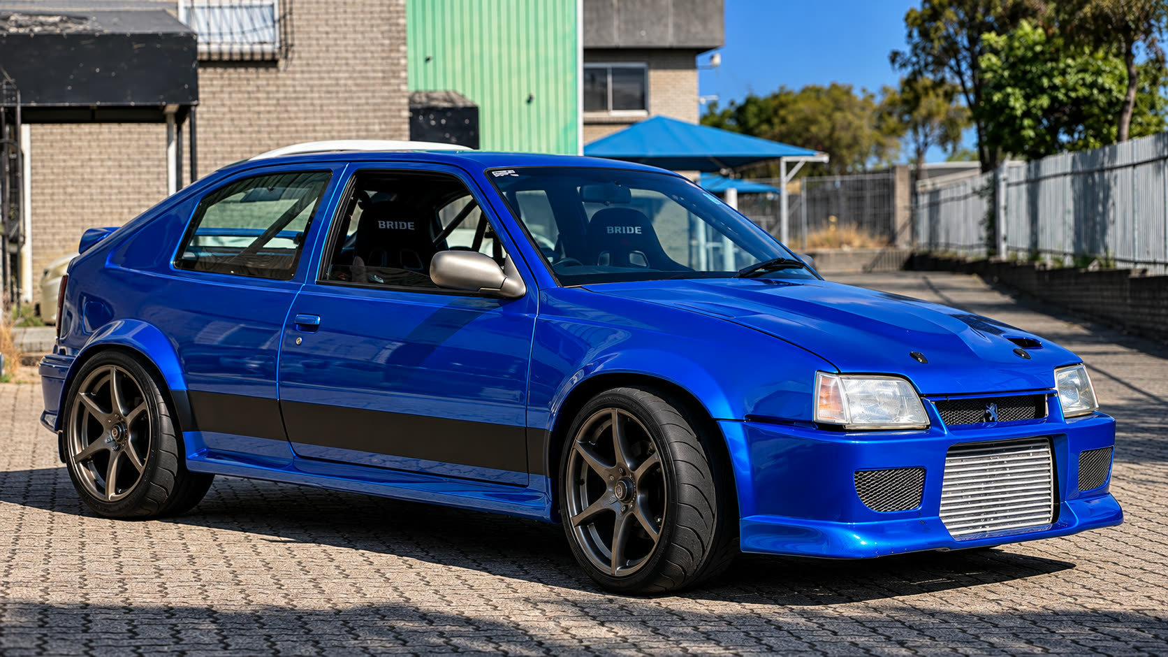 Blue Opel Kadett with an RB26 conversion